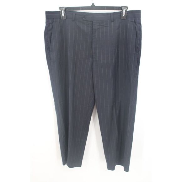 PAUL BETENLY NAVY GRAY STRIPE THOMAS 44R SUIT COAT & MATCHIN PANT 38R INSEAM 27" - Picture 2 of 16